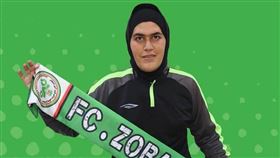 ▲伊朗女足門將庫達伊（Zohreh Koudaei）遭約旦指控是男兒身。（圖／翻攝自推特）