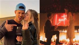 《暮光之城》系列狼人「雅各」泰勒洛納（Taylor Lautner）/向女友求婚成功。IG