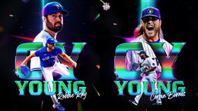 ▲藍鳥雷伊（Robbie Ray）、釀酒人柏恩斯（Corbin Burnes）獲選賽揚獎。（圖／翻攝自MLB推特）