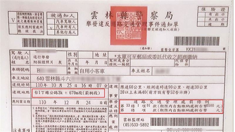 超速罰金翻倍？糊塗警開錯34張罰單