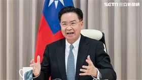 外交部長吳釗燮接受「瑞士德語廣播電視台」（SRF）視訊專訪。（圖／外交部提供）