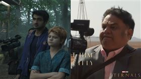 《永恆族》金勾庫梅爾南賈尼（Kumail Nanjiani）、卡倫（哈瑞許帕特爾）。（圖／迪士尼提供、翻攝自漫威IG）