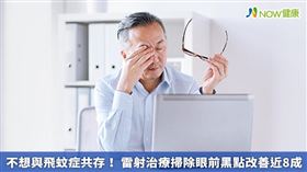 名家專用／NOW健康／眼科醫師朱智盟指出，以往惱人的飛蚊症僅能與之和平共處，現在可以透過雷射治療來消除眼中玻璃體混濁物。(勿用)