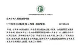 
全美台美人團體連署呼籲「『不同意』反美(萊)豬公投案」聯合聲明 
