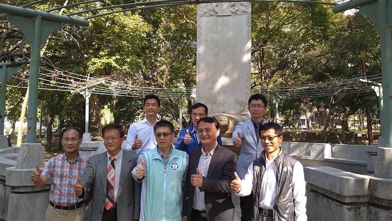 嘉義公園功臣生祠碑記　AI監測守護