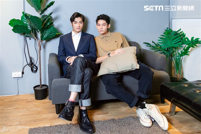 黃聖球、潘綱大三立新聞網專訪。（圖／記者楊澍攝影）