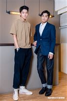 黃聖球、潘綱大三立新聞網專訪。（圖／記者楊澍攝影）