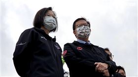 蔡英文訪大潭藻礁鄭文燦陪同（圖/記者黎冠志攝影）