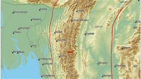 緬甸與印度邊界區域26日清晨發生規模6.0地震。（圖／翻攝自歐洲地中海地震中心官網https://www.emsc-csem.org）