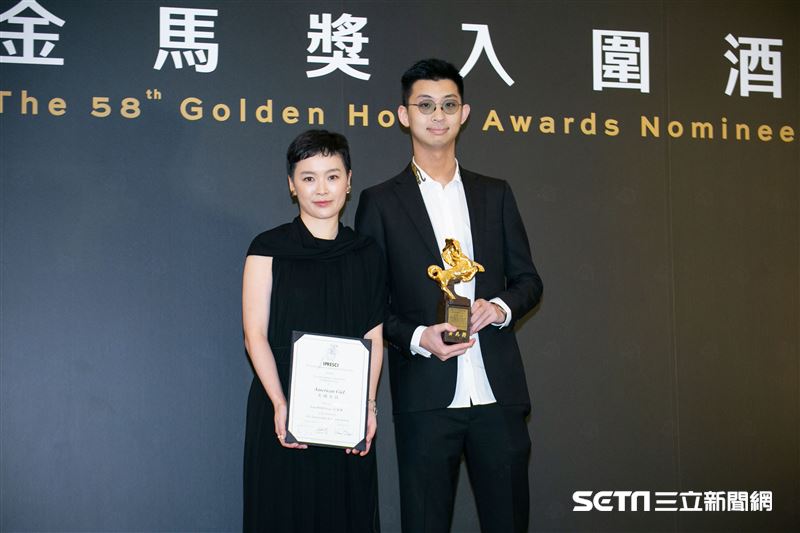 《美國女孩》導演阮鳳儀、製片苗華川出席金馬入圍酒會。（圖／記者楊澍攝影）