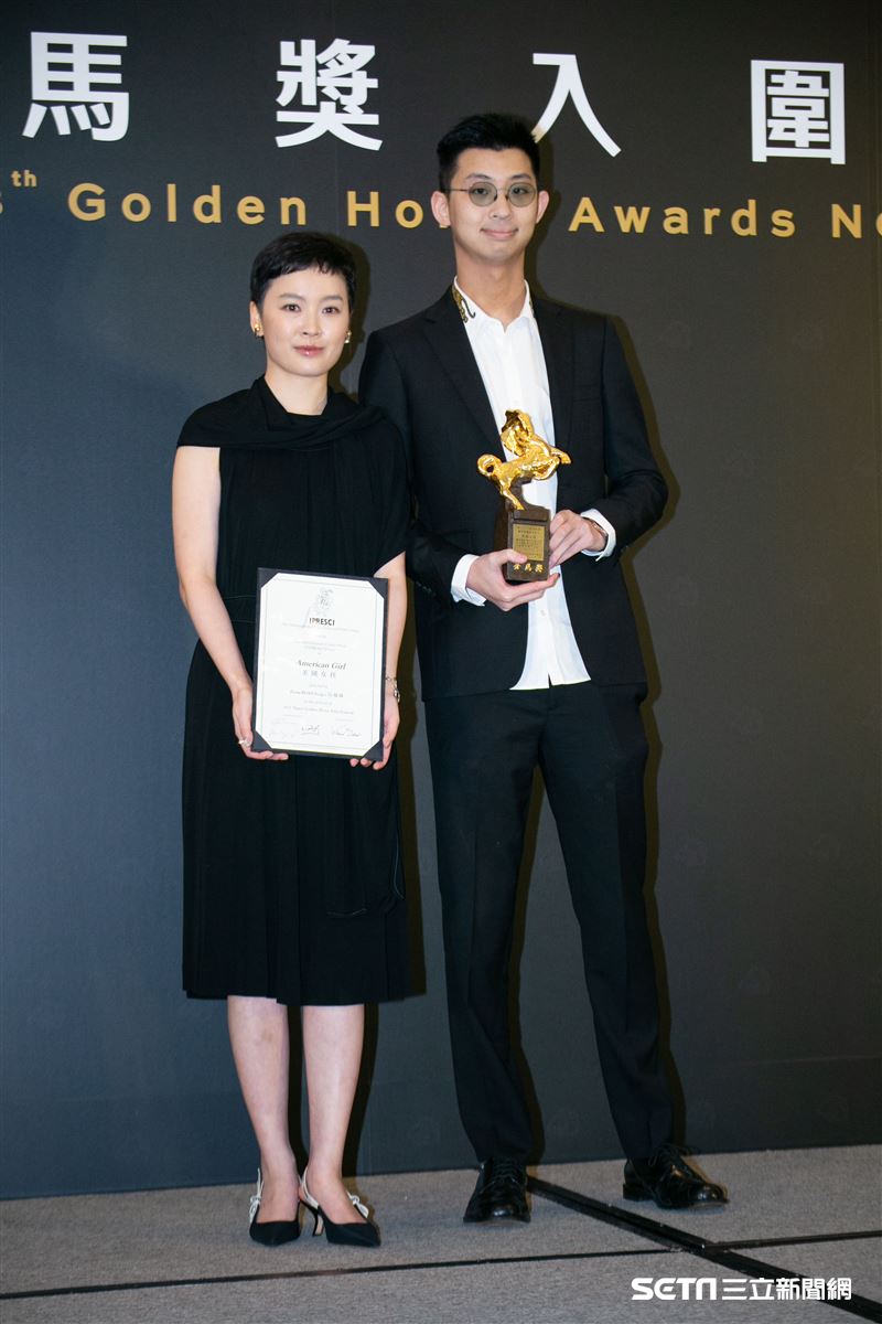 《美國女孩》導演阮鳳儀、製片苗華川出席金馬入圍酒會。（圖／記者楊澍攝影）