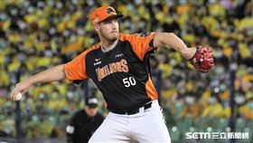 ▲統一獅先發投手布雷克。（圖／記者劉彥池攝影）