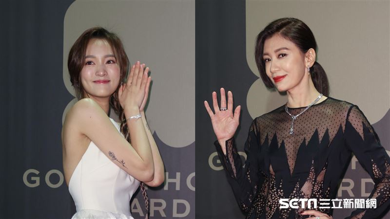 賈靜雯若得獎「喇舌」　王淨紅毯險跌