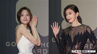 賈靜雯若得獎「喇舌」　王淨紅毯險跌
