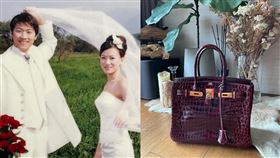 侯昌明感恩曾雅蘭結婚20週年辛勞，送上約200萬的愛馬仕柏金包當做週年禮物。（圖／翻攝自侯昌明臉書）