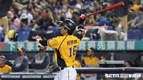 ▲台灣大賽G2中信兄弟指定打擊周思齊炸裂3分砲。（圖／記者劉彥池攝影）