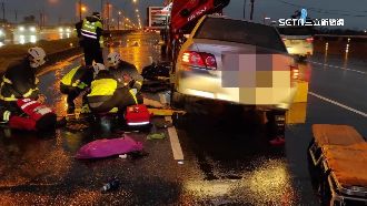 撞防撞桿自摔　女騎士遭後車輾身亡