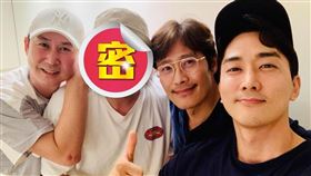 李炳憲（右二）曬出與3大男神宋承憲（右）合體，蘇志燮（左二）婚後罕曝光。（圖／翻攝自李炳憲IG）