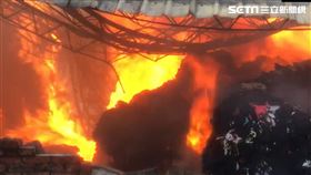 新／彰化回收廠大火　老闆移車砸破頭（圖／翻攝畫面）