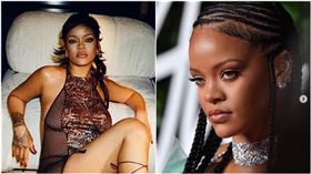 蕾哈娜。（合成圖／翻攝自蕾哈娜推特、IG)