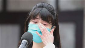 高嘉瑜現身談家暴落淚（圖／記者邱榮吉攝影）