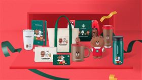 星巴克與LINE FRIENDS推出超狂聯名商品。（圖／業者提供）