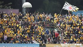 ▲台灣大賽G4，中信兄弟球迷擠爆台南球場外野。（圖／記者劉彥池攝影）