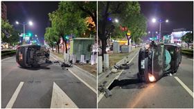 高雄,博愛路,車禍,安全島,酒駕,（圖／翻攝畫面）