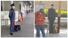 軍校生,新竹火車站,候車,制服（圖／彭椿榮提供）