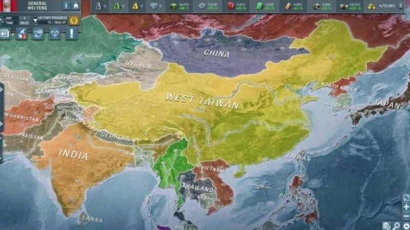 德國知名手遊廣告　中國變成西台灣