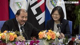2017 蔡英文與尼加拉瓜總統奧德嘉(José Daniel Ortega Saavedra)。（圖／總統府提供）
