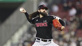 ▲Casey Kelly在LG雙子連續3年雙位數勝投。（資料照／取自LG雙子FB）