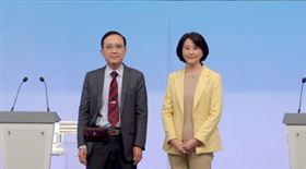 ▲全國性公民投票第18案「反萊豬公投」意見發表會不同意方代表林應然及同意方代表王鴻薇。（圖／中選會提供）