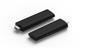 電視智慧棒輕薄短小，適合家庭或旅途隨身享受高品質影音娛樂。（圖／工業富聯提供）