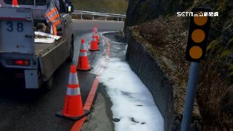 合歡山這路段結冰　2週7起打滑車禍