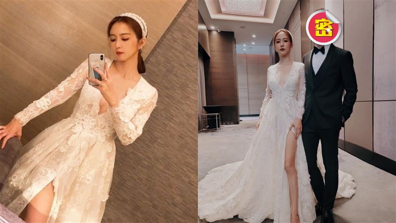 周曉涵穿婚紗上下全開　網：最美新娘