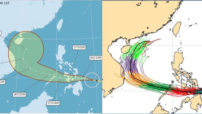 公投日天氣出爐　雷伊大範圍雨炸南台