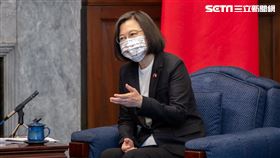 蔡英文接見「法國國民議會友台小組主席戴扈傑訪團」。（圖／總統府提供）