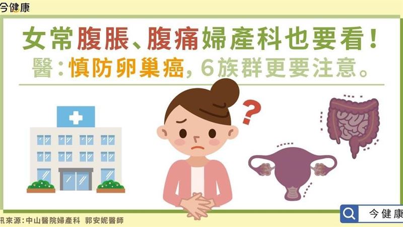 注意！女常腹脹、腹痛　婦產科也要看