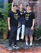 吳宗憲 KID、坤達、小刀、威廉、何美、紀卜心邀請台北市是黃珊珊副市長參加出席「綜藝玩很大」全新企劃。（記者邱榮吉/攝影）