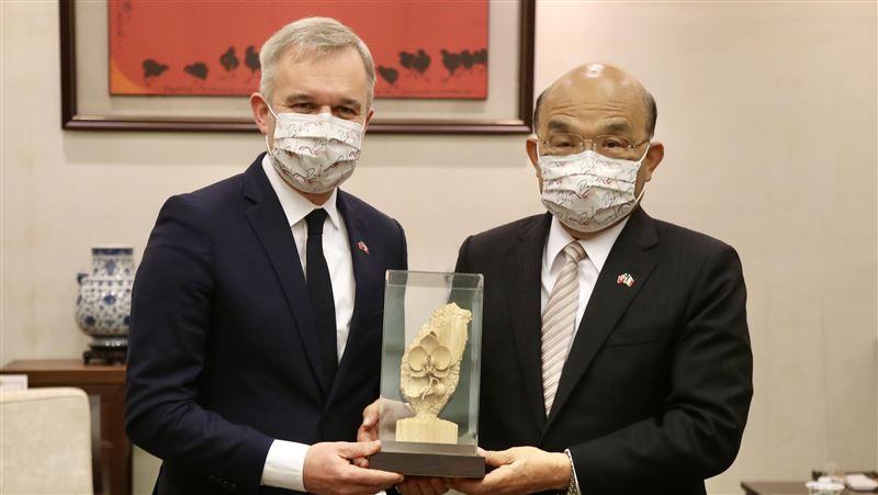 蘇貞昌接見戴扈傑　盼推台歐經貿協定
