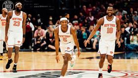 ▲尼克二年級生奎克利（Immanuel Quickley）單場投進7顆三分球。（圖／翻攝自尼克推特）