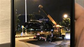 彰化，詐保集團，撞車手撞壞二手名車，拖板車也撞　（圖／翻攝畫面）