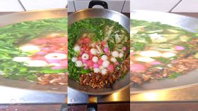 客家鹹湯圓,冬至,湯圓。(圖/翻攝自廚藝公社臉書)