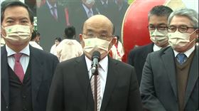 行政院長蘇貞昌22日出席「捷運圓山站西側公辦都更案」開工動土典禮