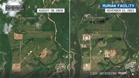 華府智庫指出，衛星影像顯示海南島上名為「木棉」的小鎮附近，中國軍方正迅速擴建電子戰備設施。（圖／翻攝自華府智庫csis.org）