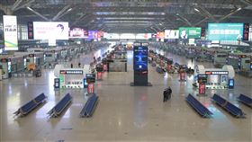 西安封城　機場空無一人（圖／翻攝自西安晚報微博）