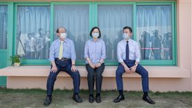 蔡英文、林智堅、柯建銘。（圖：總統府提供）