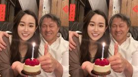 謝志偉跟小女兒合照