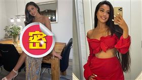 耶爾迪茲身穿該禮服時胸口剪裁超低，雪乳彷彿呼之欲出險蹦了出來。（圖／翻攝自alenayildiz IG）